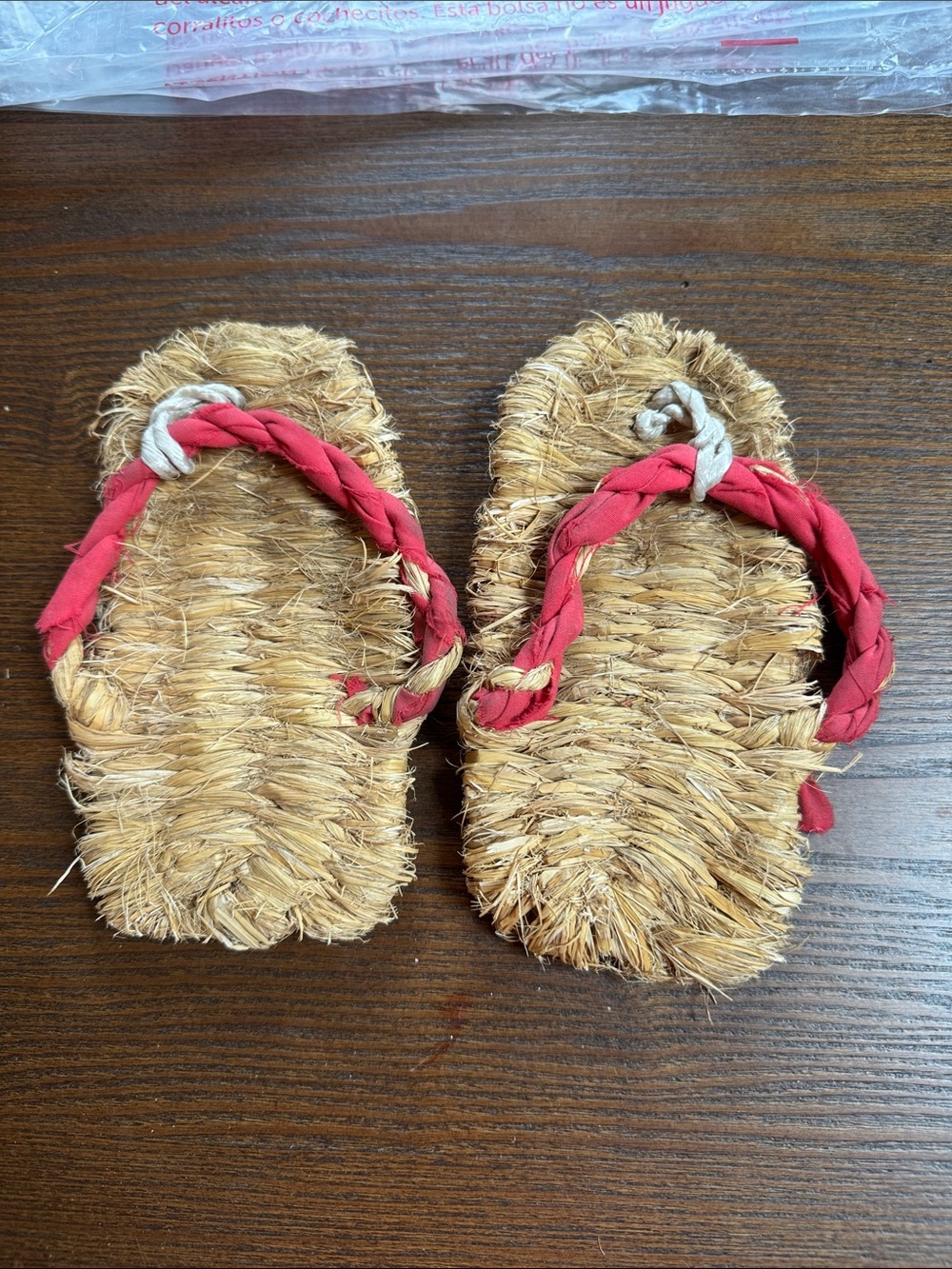 Japanese Warazori straw sandals.  Decor only